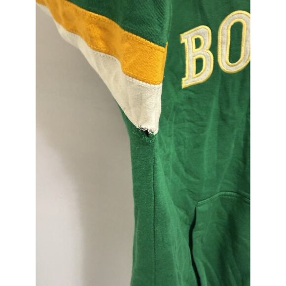 Vintage Boston Green Yellow Full Zip Hoodie Men’s XL Retro Varsity Jacket - Picture 5 of 11